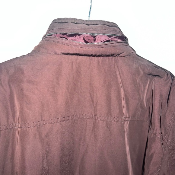 Mens Tommy Hilfiger Performance Water
and Wind Resistant Bomber (Burgandy) - Picture 4 of 5